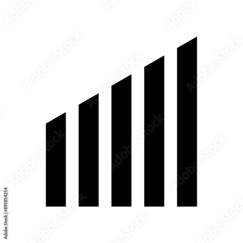 network signal level icon. silhouette vector isolated on white background. simple and modern design