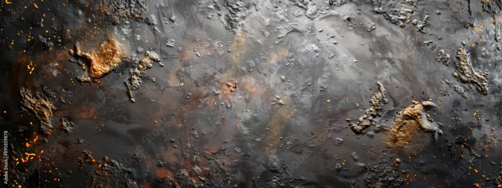 A black and grey background with a few specks of gold. The background is a bit rough and has a lot of texture A black and grey background with a few specks of gold. The background is a bit rough and has a lot of texture