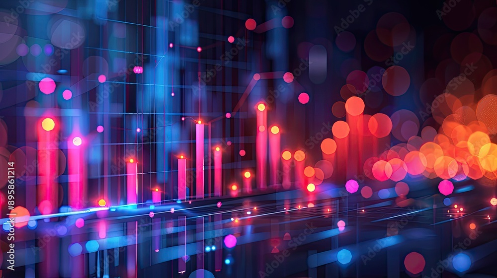 Obraz premium A graph illustrating the stock performance of major e-commerce companies, comparing their growth over time