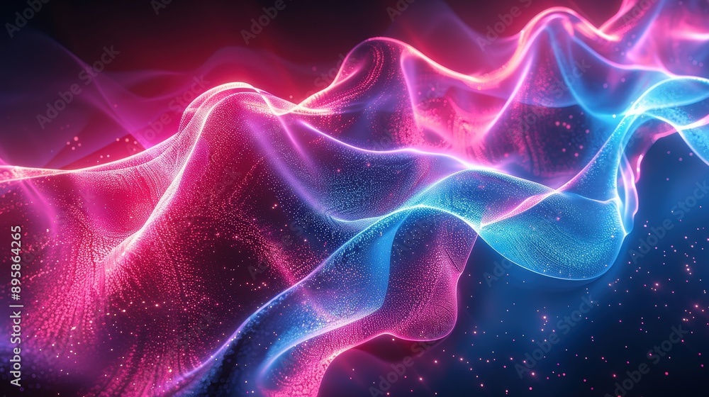 Captivating Cosmic Waves of Vibrant Neon Energy Captivating Cosmic Waves of Vibrant Neon Energy