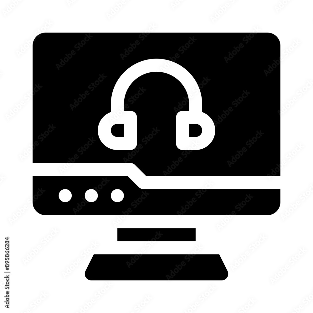 headphones glyph icon headphones glyph icon