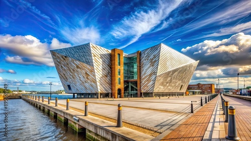 Titanic visitor centre on the original slipways in Belfast, Northern Ireland, Titanic, visitor centre