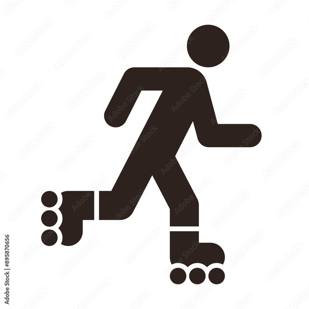 Roller skate icon, inline skating sign Roller skate icon, inline skating sign