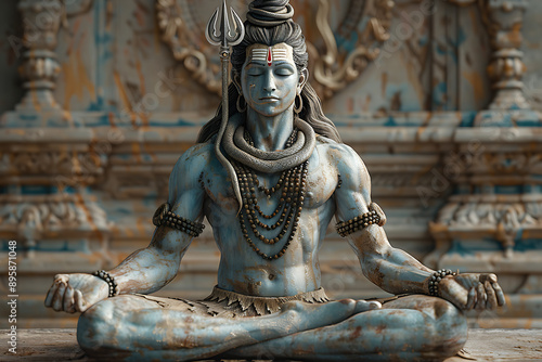 Lord Shiva is a Hindu deity photo