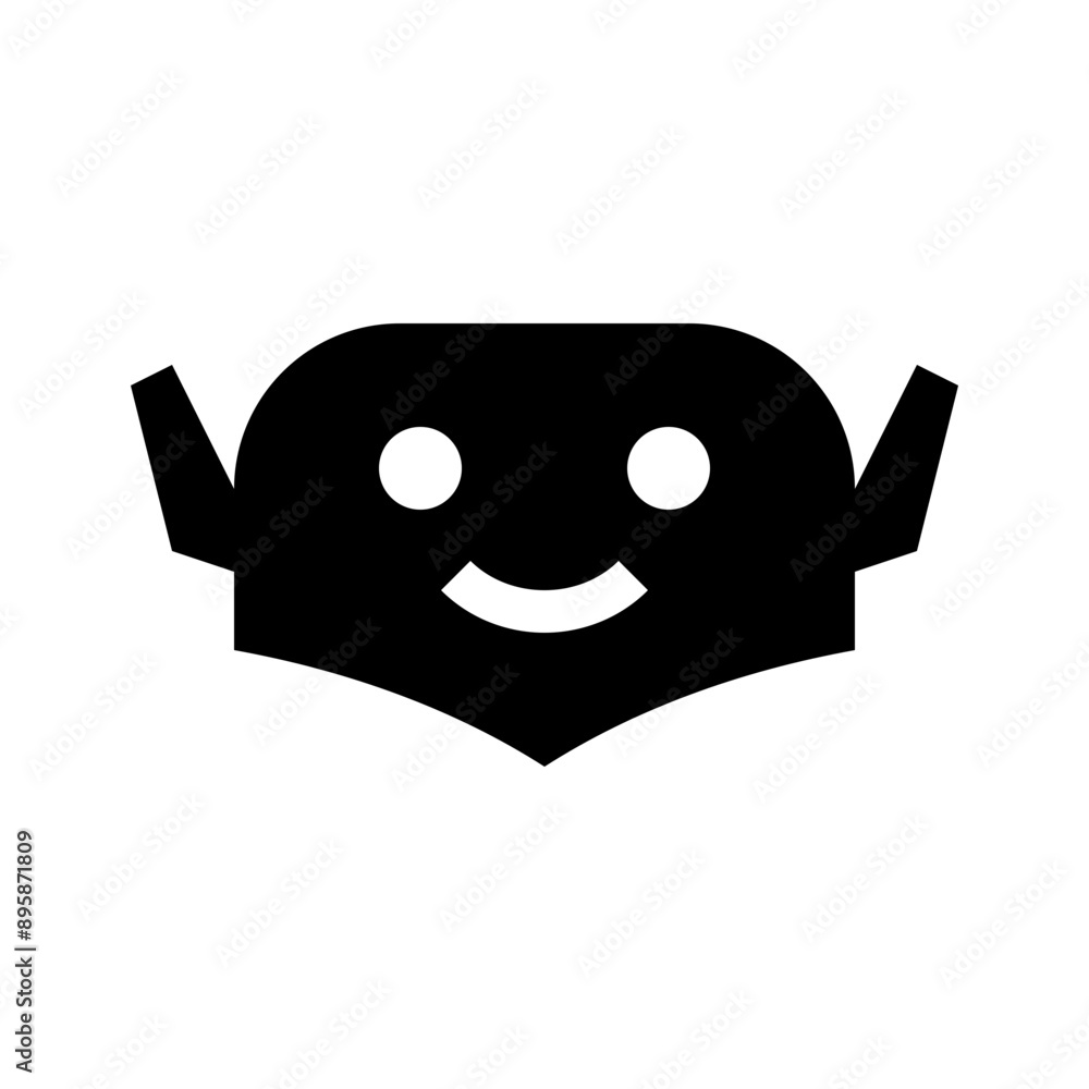 Robot Head Face Solid Icon Robot Head Face Solid Icon