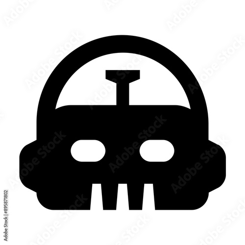 Robot Head Face Solid Icon
