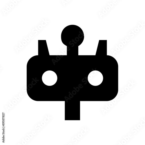 Robot Head Face Solid Icon
