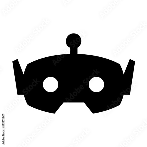 Robot Head Face Solid Icon