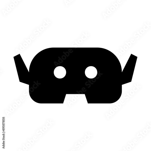 Robot Head Face Solid Icon