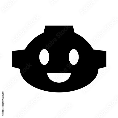 Robot Head Face Solid Icon