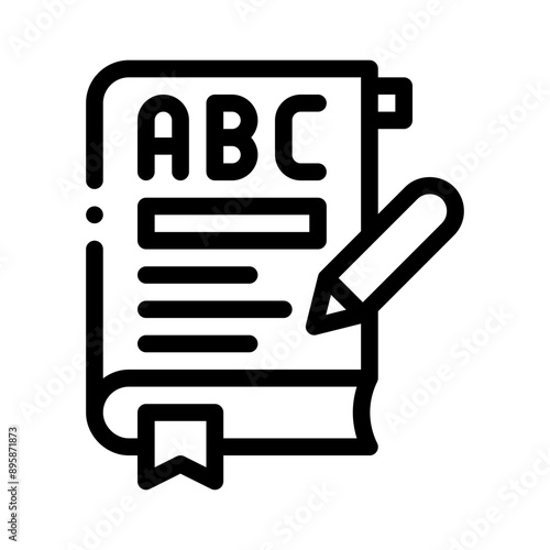 textbooks line icon