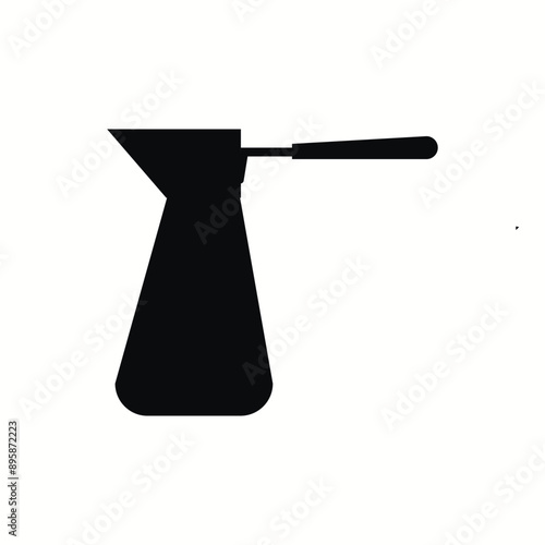 Simple Coffee cezve sign symbol in flat style.Vector