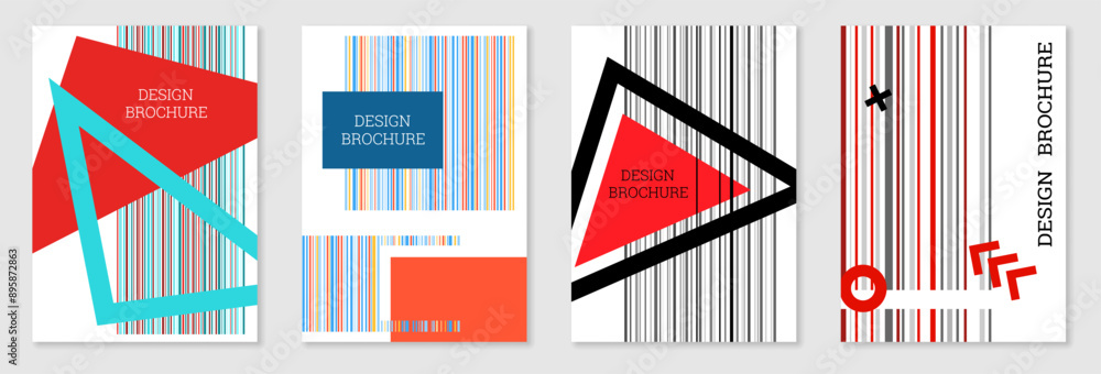 Set of cover design in Memphis style. Geometric design, abstract background. Fashionable bright cover, banner, poster, booklet. Creative colors. Set of cover design in Memphis style. Geometric design, abstract background. Fashionable bright cover, banner, poster, booklet. Creative colors.