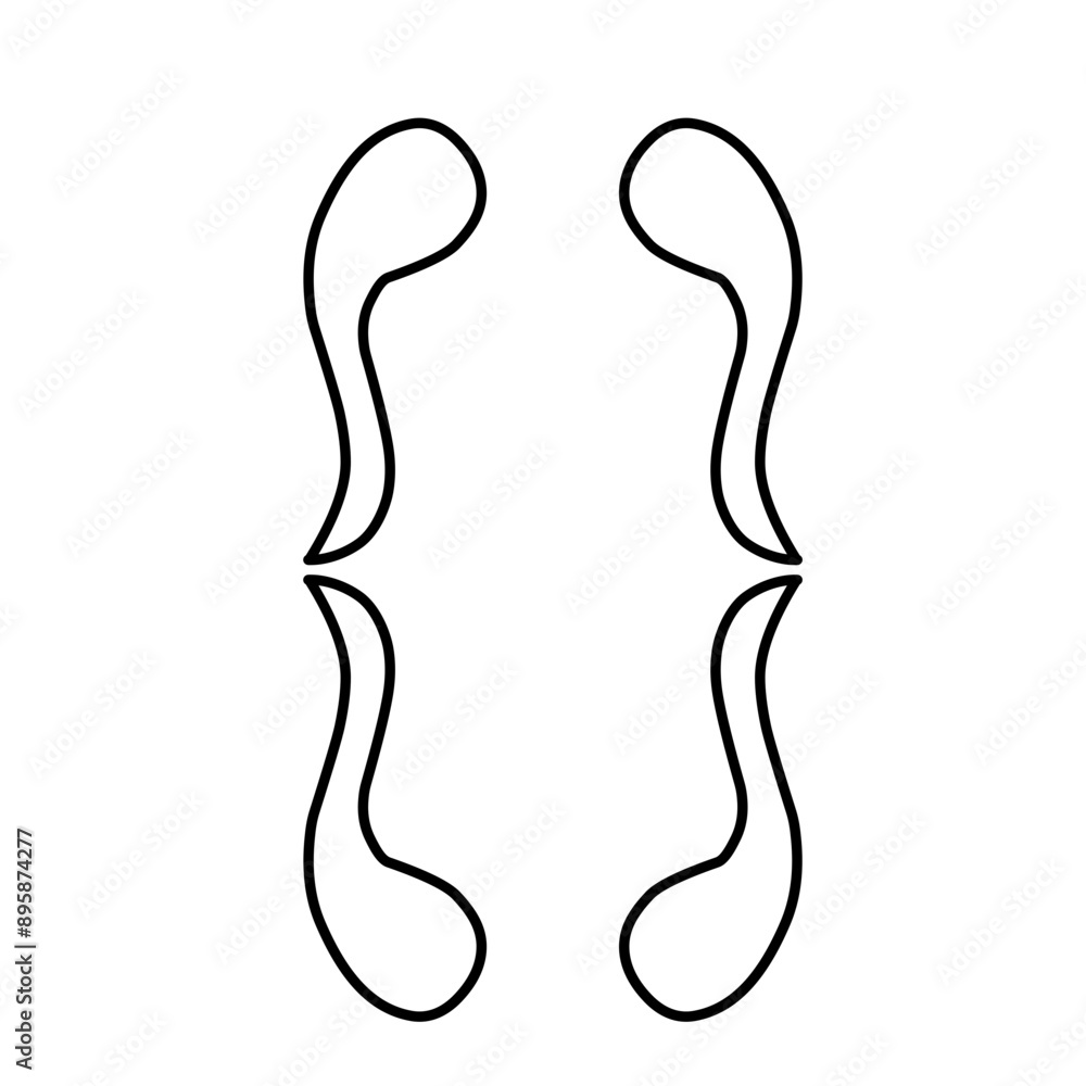 Obraz premium Hand drawn bracket, parenthesis element.