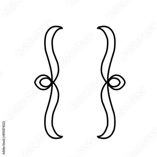 Hand drawn bracket, parenthesis element.