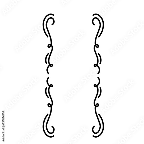 Hand drawn bracket, parenthesis element.