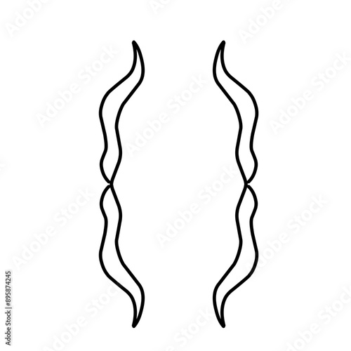 Hand drawn bracket, parenthesis element.