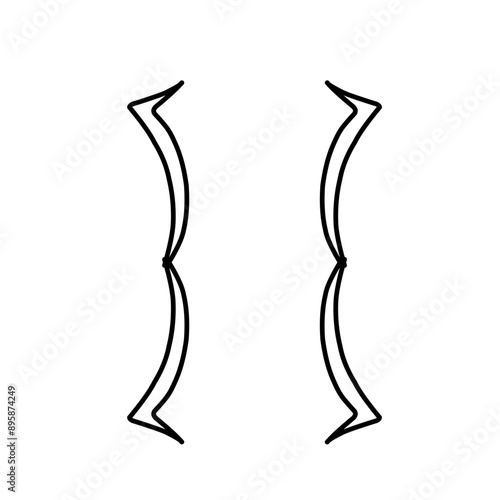 Hand drawn bracket, parenthesis element.
