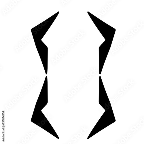 Hand drawn bracket, parenthesis element.