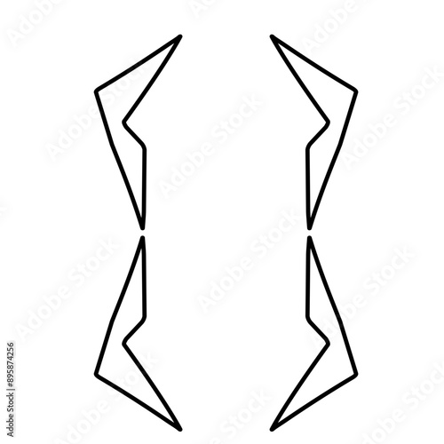 Hand drawn bracket, parenthesis element.