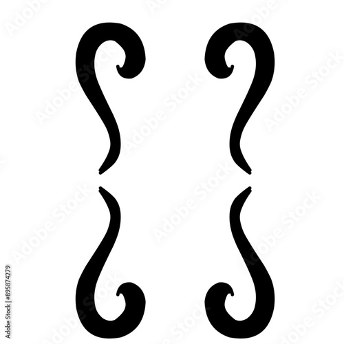 Hand drawn bracket, parenthesis element.