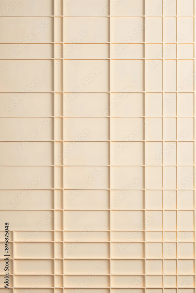 Minimalist background with light grid pattern on a cream backdrop Minimalist background with light grid pattern on a cream backdrop