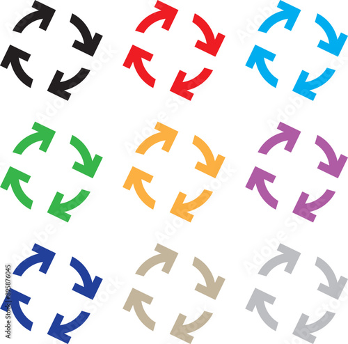 サイクル　回転　矢印	