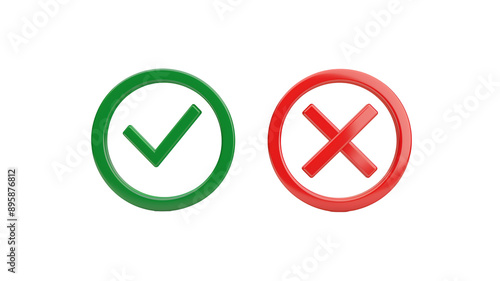 Free Download Green checkmark tick and red x icons - GFXLoad