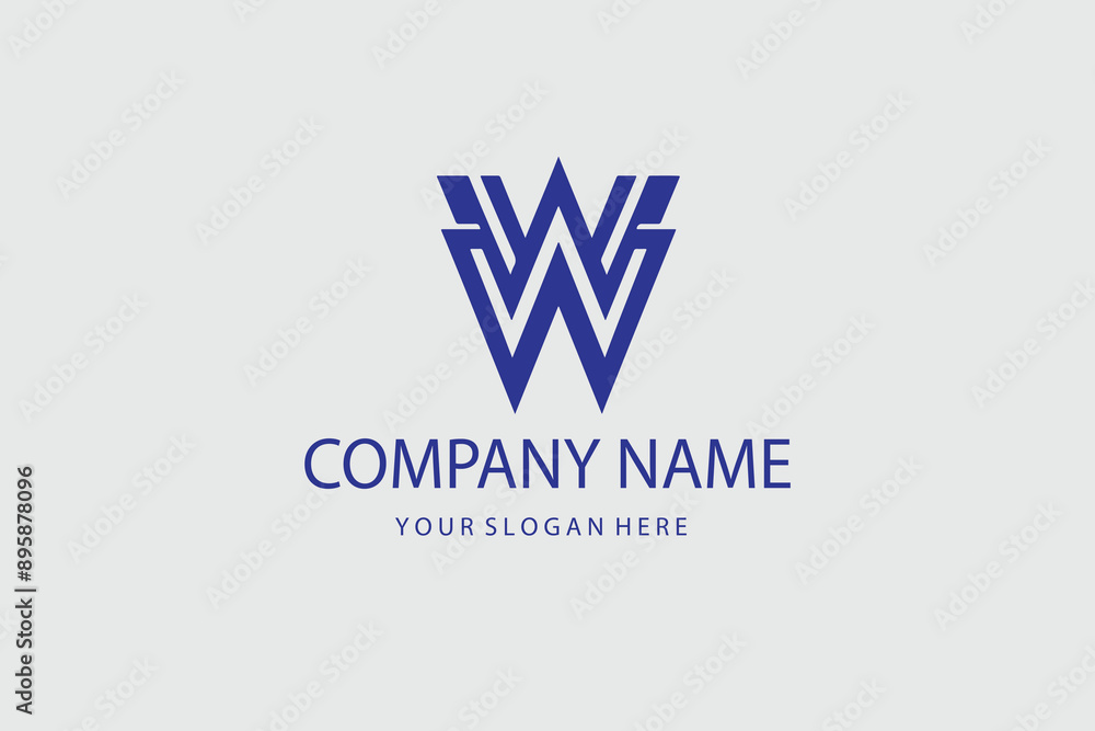 W Logo. Vector Graphic Branding Letter Element. Black Background. W Logo. Vector Graphic Branding Letter Element. Black Background.