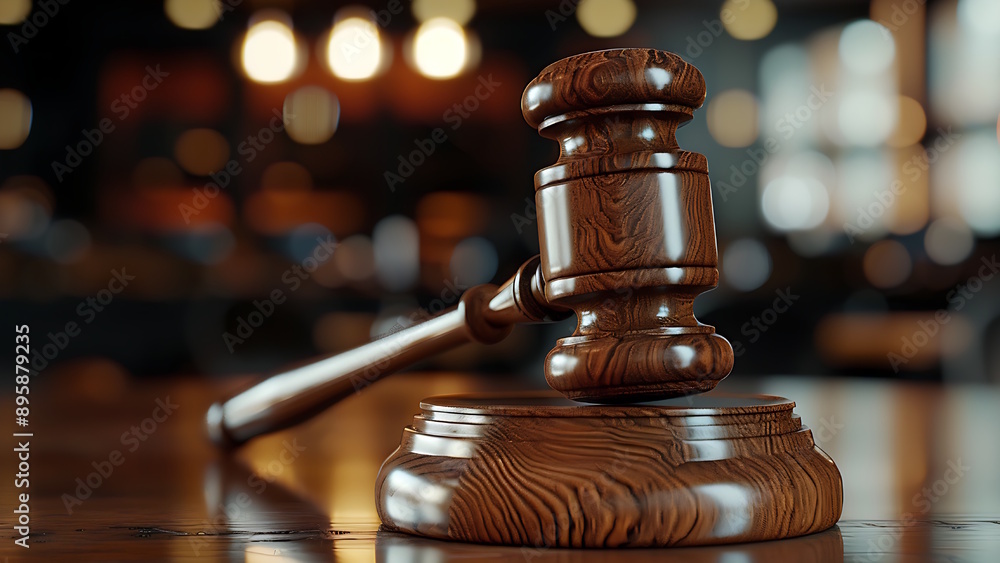 Law concept, Judge wooden classic gavel on blurred background Law concept, Judge wooden classic gavel on blurred background