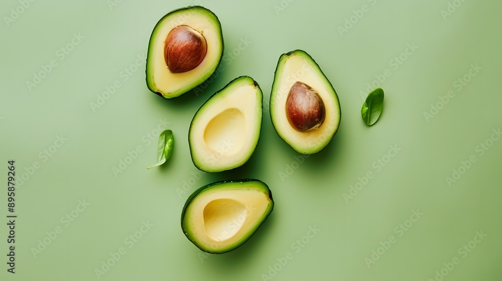 avocado on a black background avocado on a black background