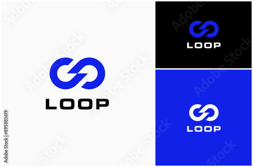 Infinity Loop Infinite Mobius Technology Abstract Modern Vector Logo Design Illustration
