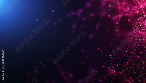 Abstract Neon Network with Blue and Pink 