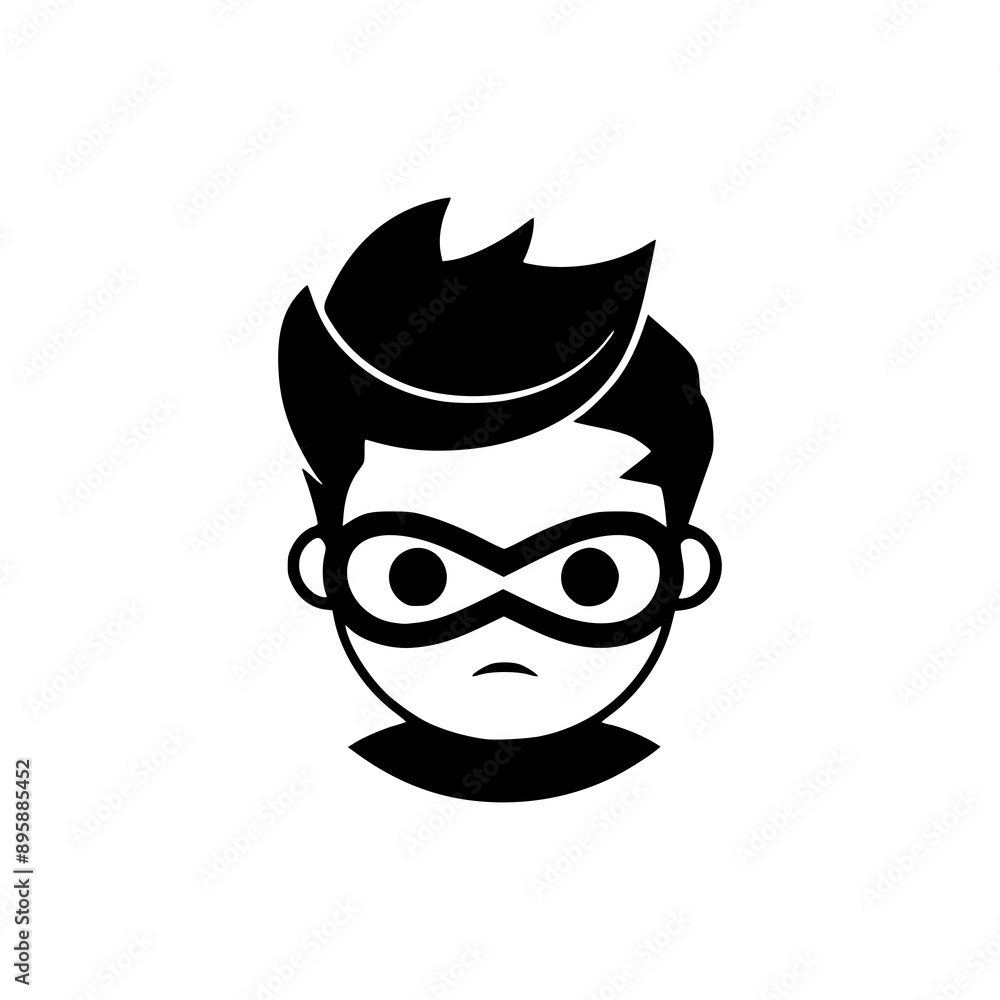 cute superhero boy profile avatar logo vector illustration template design cute superhero boy profile avatar logo vector illustration template design