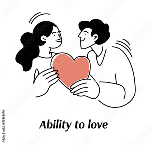 Illustration of the ability to love