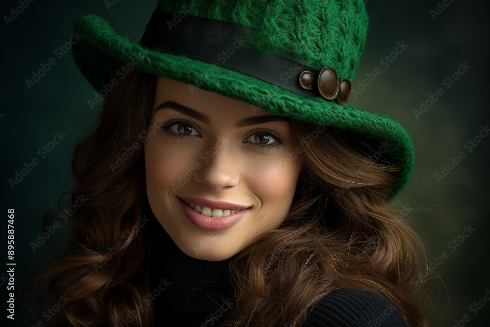 Fototapeta premium Saint Patrick's Day celebration season, Irish people favorite holiday atmosphere, Generative AI picture