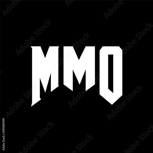MMO letter logo design for technology company. MMO logo design black and white color combination. MMO logo, MMO vector, MMO design, MMO icon, MMO alphabet. MMO typography logo design.