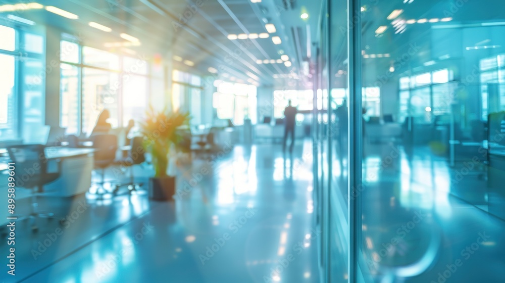 Abstract Blurred Office Interior Abstract Blurred Office Interior