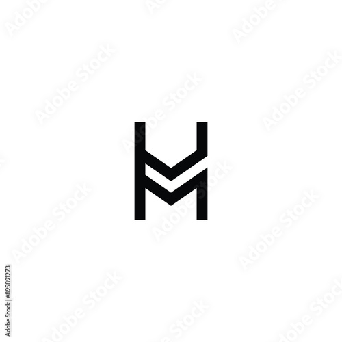 alphabet Letters HM, MH ,  Initials Logo Monogram. letter H and M concept ready to use