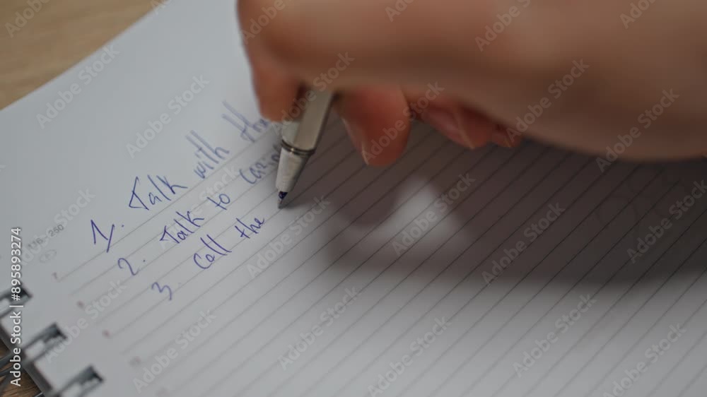 Accountant hands writing notebook at workplace closeup. Man preparing to-do list Accountant hands writing notebook at workplace closeup. Man preparing to-do list