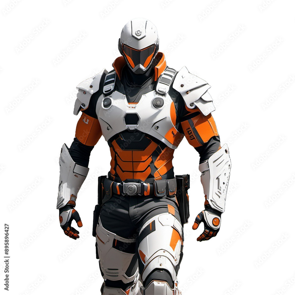 Robot with helmet. Sad, depressed and angry look. Robot with helmet. Sad, depressed and angry look.