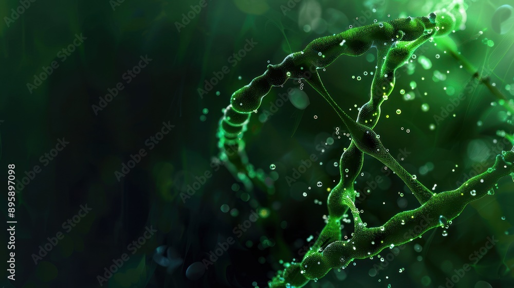 Abstract Green DNA Structure Abstract Green DNA Structure