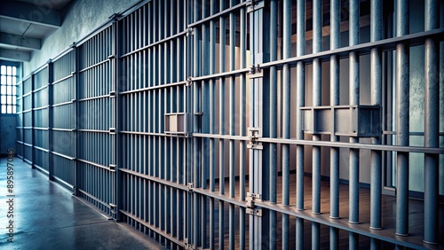 Wallpaper Mural A close-up shot of prison bars with a somber atmosphere , incarceration, prison cell, confinement Torontodigital.ca