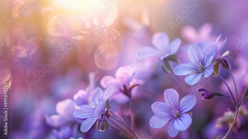 Delicate Lavender Blooms in Soft Ethereal Light