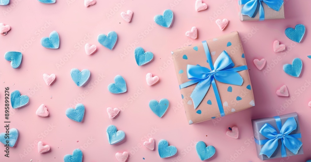 Greeting card for Father's Day featuring a bow tie in a heart-shaped gift box. 3D rendering Greeting card for Father's Day featuring a bow tie in a heart-shaped gift box. 3D rendering
