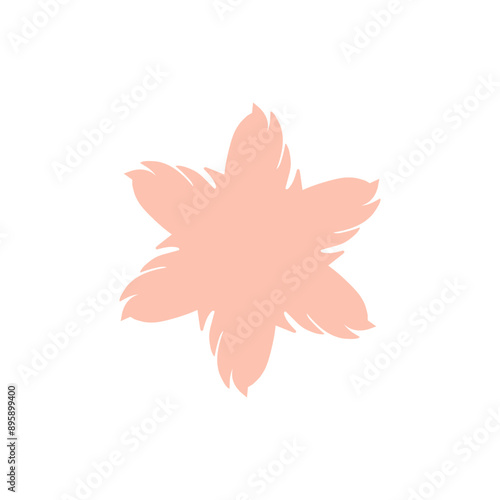 Abstract flowers. Spring flora. Flat vector illustration on white background