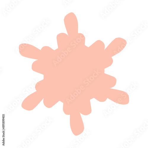 Abstract flowers. Spring flora. Flat vector illustration on white background