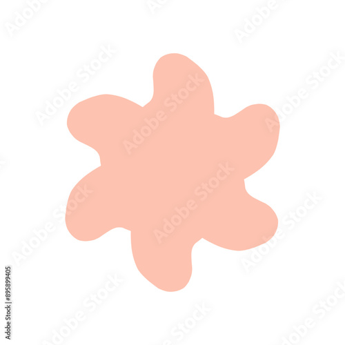 Abstract flowers. Spring flora. Flat vector illustration on white background
