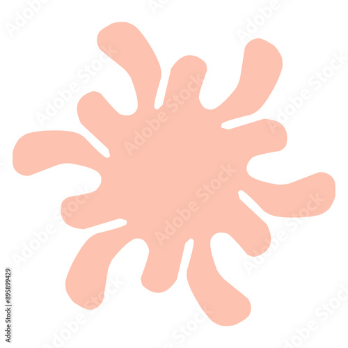 Abstract flowers. Spring flora. Flat vector illustration on white background