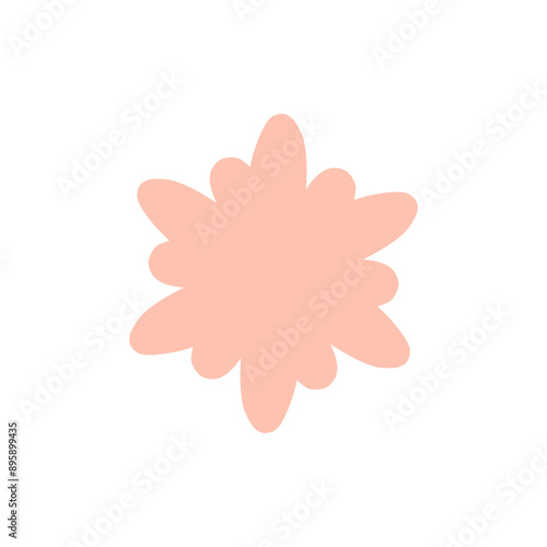 Abstract flowers. Spring flora. Flat vector illustration on white background